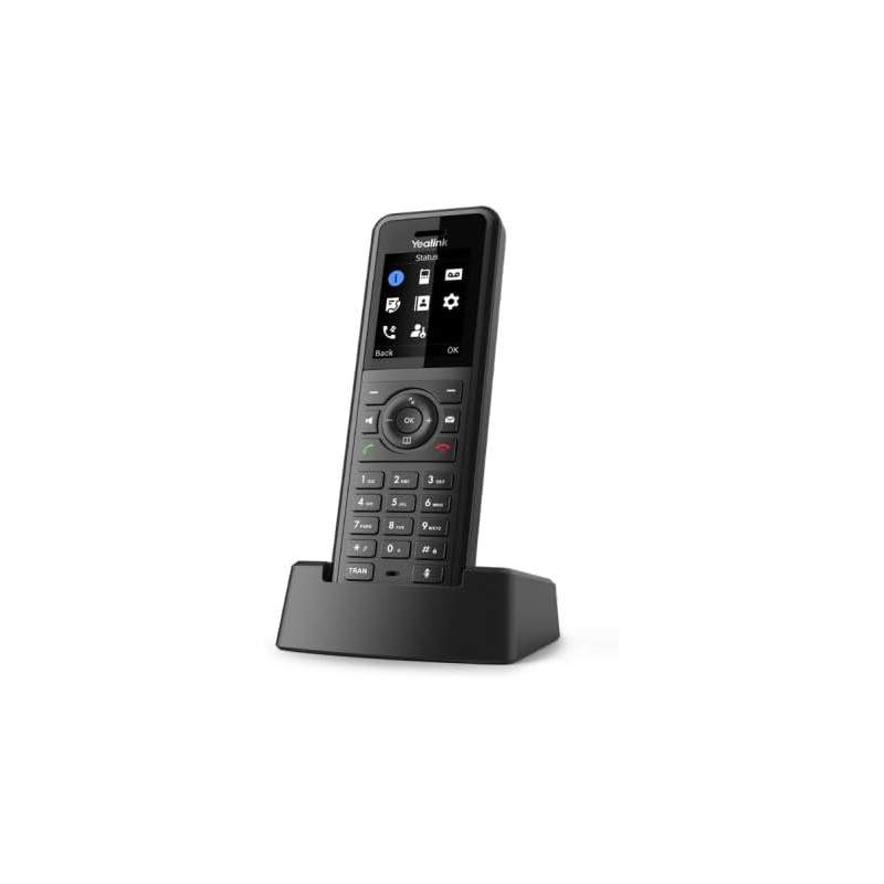 YEALINK W57R Combiné Robuste pour IPPhone SIP DECT, écran Couleur 1,8", Voix HD, jusqu'à 40 Heures de Conversation, 575 Heures e