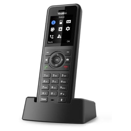 YEALINK W57R Combiné Robuste pour IPPhone SIP DECT, écran Couleur 1,8", Voix HD, jusqu'à 40 Heures de Conversation, 575 Heures e