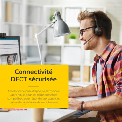 Engage 65 SE Casque Mono, Base, Alimentation électrique, câble USB-C vers USB-A de 1,5 m, câble de téléphone de Bureau, Guide de