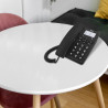 SPC Original - Téléphone Fixe Bureau/Mural, Grandes Touches, Noir | Grandes touches, simple, 3 touches de mémoire directe, sonne