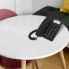 SPC Original - Téléphone Fixe Bureau/Mural, Grandes Touches, Noir | Grandes touches, simple, 3 touches de mémoire directe, sonne