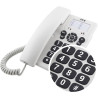 SPC Original - Téléphone Fixe Bureau/Mural, Grandes Touches, Blanc | Grandes touches, simple, 3 touches de mémoire directe, sonn