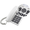 SPC Original - Téléphone Fixe Bureau/Mural, Grandes Touches, Blanc | Grandes touches, simple, 3 touches de mémoire directe, sonn