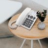 SPC Original - Téléphone Fixe Bureau/Mural, Grandes Touches, Blanc | Grandes touches, simple, 3 touches de mémoire directe, sonn