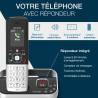 ALCATEL FX990 Voice - Téléphone Fixe sans Fil DECT avec Répondeur - Écran Graphique Couleur Haute résolution - Mains Libres - Bl