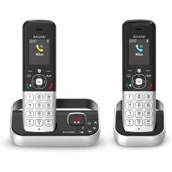 ALCATEL FX990 Voice Duo - Téléphone Fixe sans Fil DECT avec Répondeur 50 Min - Écran Graphique Couleur Haute Résolution - Mains 