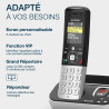 ALCATEL FX990 Voice Duo - Téléphone Fixe sans Fil DECT avec Répondeur 50 Min - Écran Graphique Couleur Haute Résolution - Mains 