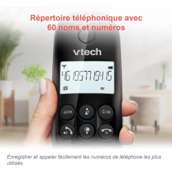 VTech CS1450 Téléphone sans Fil DECT avec répondeur Automatique, Fonction Mains Libres, Blocage d'appels, Identification de l'ap
