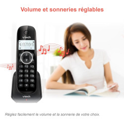 VTech CS1450 Téléphone sans Fil DECT avec répondeur Automatique, Fonction Mains Libres, Blocage d'appels, Identification de l'ap