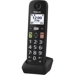 Panasonic KX-TGUA10EXB Combiné Supplémentaire pour Téléphones Numériques sans Fil KX-TGU130/KX-TGU110, Grosses Touches, Appel Fa