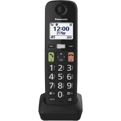 Panasonic KX-TGUA10EXB Combiné Supplémentaire pour Téléphones Numériques sans Fil KX-TGU130/KX-TGU110, Grosses Touches, Appel Fa