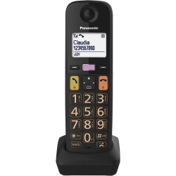 Panasonic KX-TGUA10EXB Combiné Supplémentaire pour Téléphones Numériques sans Fil KX-TGU130/KX-TGU110, Grosses Touches, Appel Fa