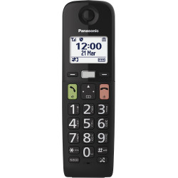 Panasonic KX-TGUA10EXB Combiné Supplémentaire pour Téléphones Numériques sans Fil KX-TGU130/KX-TGU110, Grosses Touches, Appel Fa