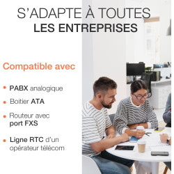 ALCATEL Temporis 10 PRO - Téléphone Fixe Filaire Professionnel - Monobloc - Indicateur Lumineux Pour Appel Entrant - Touche Rapp