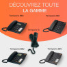 ALCATEL Temporis 10 PRO - Téléphone Fixe Filaire Professionnel - Monobloc - Indicateur Lumineux Pour Appel Entrant - Touche Rapp