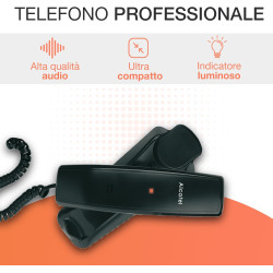 ALCATEL Temporis 10 Pro - Téléphone Fixe Filaire Professionnel - Monobloc - Indicateur Lumineux pour Appel Entrant - Touche Rapp