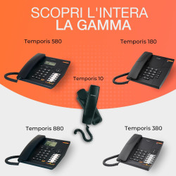 ALCATEL Temporis 10 Pro - Téléphone Fixe Filaire Professionnel - Monobloc - Indicateur Lumineux pour Appel Entrant - Touche Rapp