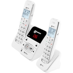 Geemarc Amplidect 295 Duo - Téléphone Amplifié sans Fil et Son Combiné Additionnel avec Répondeur, Sonnerie Puissante et Grosses