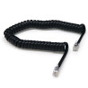 Waytex 39105 Cordon pour Combiné de Téléphone Extensible en Spirale Câble Plat RJ9 35 cm à 2 m
