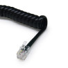 Waytex 39105 Cordon pour Combiné de Téléphone Extensible en Spirale Câble Plat RJ9 35 cm à 2 m