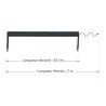 Waytex 39105 Cordon pour Combiné de Téléphone Extensible en Spirale Câble Plat RJ9 35 cm à 2 m