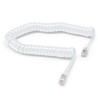 Waytex 39106 Cordon pour Combiné de Téléphone Extensible en Spirale Câble Plat RJ9 35 cm à 2 m