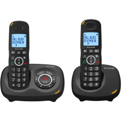 ALCATEL XL595 B Voice Duo - Téléphone Fixe Sans Fil Senior Avec Répondeur - Grand Écran Rétroéclairé - Mains Libres - Fonction B