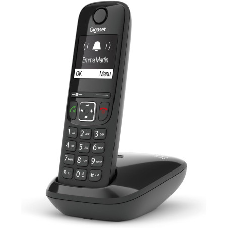 Gigaset AS690 Teléfono DECT/analógico Identificador de llamadas Negro