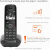 Gigaset AS690 Teléfono DECT/analógico Identificador de llamadas Negro