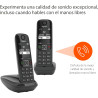 Gigaset AS690 Duo Teléfono DECT/analógico Identificador de llamadas Negro