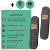 Logicom ILOA 255T Téléphone Fixe sans Fil avec Répondeur Enregistreur - Duo - Téléphones analogiques et dect - Noir