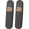 Logicom ILOA 255T Téléphone Fixe sans Fil avec Répondeur Enregistreur - Duo - Téléphones analogiques et dect - Noir