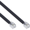 InLine 18842 câble de téléphone 2 m Noir - Cables de téléphone (2 m, RJ12, RJ12, Noir, Male connector / Male connector)