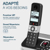 ALCATEL F890 Voice - Téléphone Fixe Sans Fil DECT Avec Répondeur - Écran Graphique Haute Résolution - Mains Libres - Blocage Des