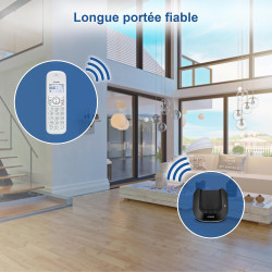 VTech Téléphone sans Fil DECT à 3 combinés, à Double Charge avec répondeur, Blocage d'appel, Identification de l'appelant/Appel 