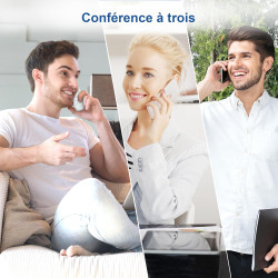 VTech Téléphone sans Fil DECT à 3 combinés, à Double Charge avec répondeur, Blocage d'appel, Identification de l'appelant/Appel 