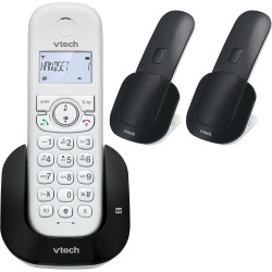 VTech Téléphone sans Fil DECT à 3 combinés, à Double Charge avec répondeur, Blocage d'appel, Identification de l'appelant/Appel 