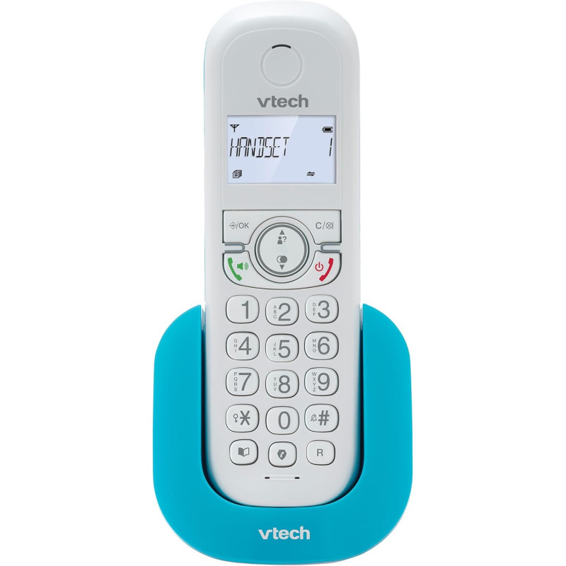 VTech CS1500 Téléphone sans Fil DECT à Double Charge avec Blocage d'appel, Identification de l'appelant/Appel en Attente, Haut-P
