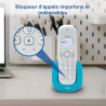 VTech CS1500 Téléphone sans Fil DECT à Double Charge avec Blocage d'appel, Identification de l'appelant/Appel en Attente, Haut-P