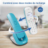 VTech CS1500 Téléphone sans Fil DECT à Double Charge avec Blocage d'appel, Identification de l'appelant/Appel en Attente, Haut-P