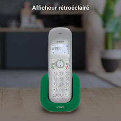 VTech CS1500 Téléphone sans Fil DECT à Double Charge avec Blocage d'appel, Identification de l'appelant/Appel en Attente, Haut-P