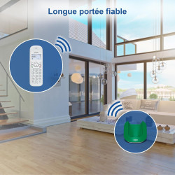 VTech CS1500 Téléphone sans Fil DECT à Double Charge avec Blocage d'appel, Identification de l'appelant/Appel en Attente, Haut-P