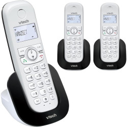 VTech Téléphone sans Fil DECT à 3 combinés, répondeur, Blocage d'appel, Identification de l'appelant/Appel en Attente, Haut-Parl