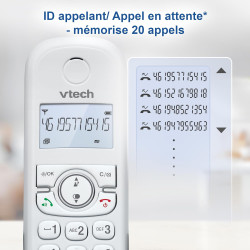 VTech Téléphone sans Fil DECT à 3 combinés, répondeur, Blocage d'appel, Identification de l'appelant/Appel en Attente, Haut-Parl