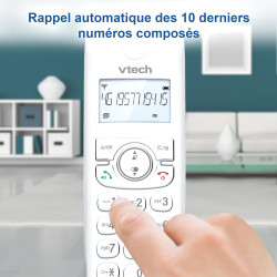 VTech Téléphone sans Fil DECT à 3 combinés, répondeur, Blocage d'appel, Identification de l'appelant/Appel en Attente, Haut-Parl