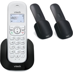 VTech Téléphone sans Fil DECT à 3 combinés, répondeur, Blocage d'appel, Identification de l'appelant/Appel en Attente, Haut-Parl