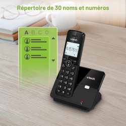 VTECH CS2000 Téléphone sans Fil CASA DECT avec Mains Libres et Blocage des appels, téléphone Fixe pour Personnes âgées, Identifi