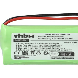 vhbw Batteries Tél. Fixes (700mAh, 2.4V, NiMH) Compatible avec Siemens Gigaset A260 Trio, A265, A345 comme V30145-K1310-X359, V3