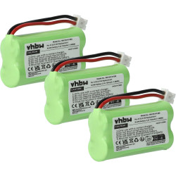 vhbw 3X Batteries (NiMH, 700mAh, 2.4V) téléphones Fixes Compatible avec Siemens Gigaset A260 Trio, A265, A345