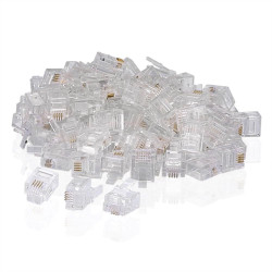 100 PCS RJ11 Plug 6P4C Téléphone Téléphone Modulaire Connecteur Connecteur Crimp